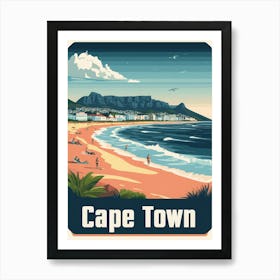 Aihrgdesign A Retro Travel Poster For Cape Town Featuring The Fa40e17f C0fc 4046 B7a1 3dfc087a8b34 3 Art Print