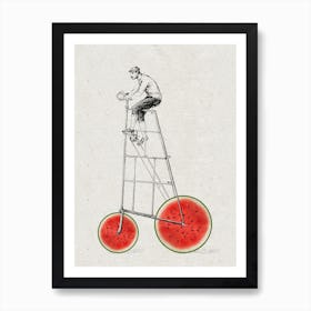 Melon Bike Art Print