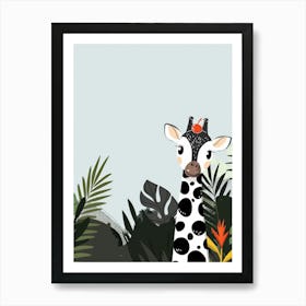 Giraffe In The Jungle 16 Art Print