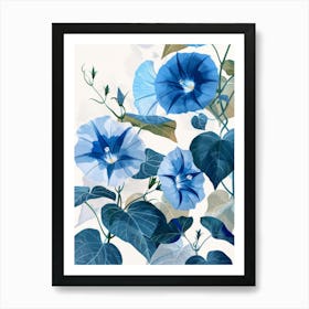 Blue Morning Glory 2 Art Print