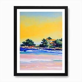 Cala Bassa Beach, Ibiza, Spain Bright Abstract Art Print