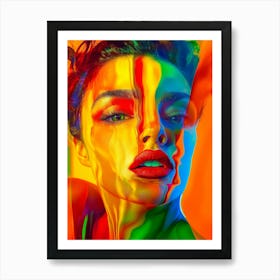 Colorful Portrait Of A Woman Art Print