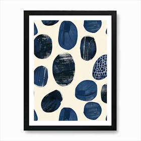 Blue Circles 19 Art Print