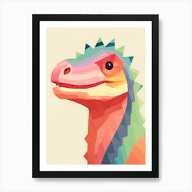 Colourful Dinosaur Alioramus Poster