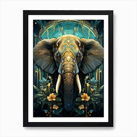 Elephant In The Forest 1 Art Print