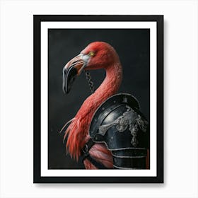 Flamingo In Armor 1 Art Print