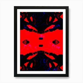 Abstract Red And Blue 7 Art Print