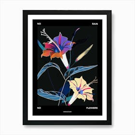 No Rain No Flowers Poster Morning Glory 6 Art Print