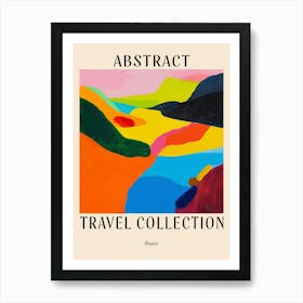 Abstract Travel Collection Poster Kosovo 1 Art Print