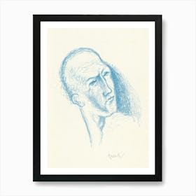 A Man S Head, Mikuláš Galanda Art Print