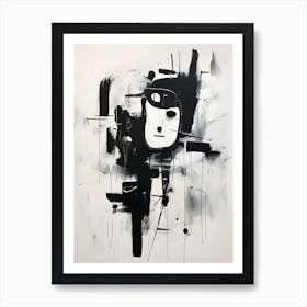 Black And White Abstract Painting Art Print