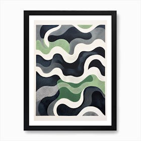 Abstract Atmosphere; Vintage Risograph Aura Art Print