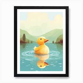 Cute Duckling Scandinavian Style Illustration 2 Art Print