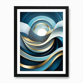 Abstract Wave Canvas Art 1 Art Print