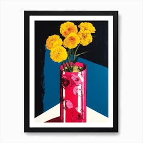 Lisianthus Still Life 2 Pop Art  Art Print