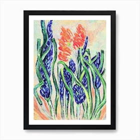 Scallions 3 Fauvist vegetable Art Print