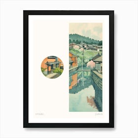 Otaru Japan 5 Cut Out Travel Poster Art Print