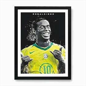 Ronaldinho Football Art Print