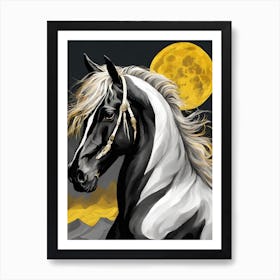 Horse In The Moonlight9 Art Print