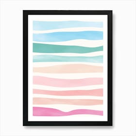 Rainbow Waves Art Print