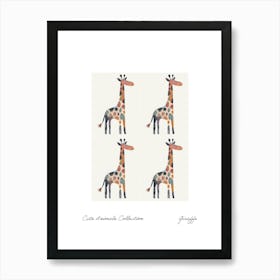 Cute Animals Collection Giraffe 4 Art Print