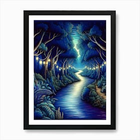 Dreamlike Forest Scene  Art Print