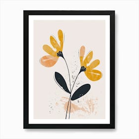 Indianapolis Flower Market Boho Minimalist Style 1 Art Print