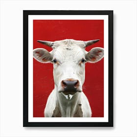 Cow With Horns 2 Art Print