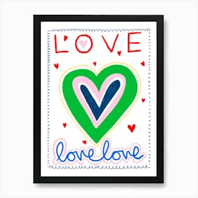 Love Love Love 1 Art Print