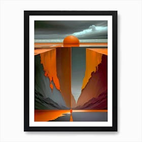 'Orange Rock' Art Print