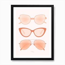 Sunglasses Retro Earth Art Print