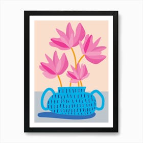 Flowers Retro Art Print