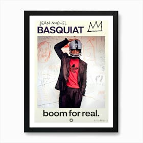 Basquiat Print Jean Michel Basquiat Poster Boom For Real Print Basquiat Exhibition Poster Expressionism Wall Art Art Print