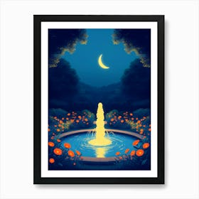 Moonlight In The Garden Poster