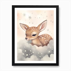 Sleeping Baby Deer 2 Art Print