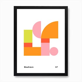 Geometric Bauhaus Poster 47 Art Print