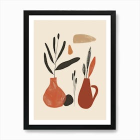 Abstract Vases And Objects 4 Art Print