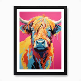 Highland Cow Pop Art 1 Art Print