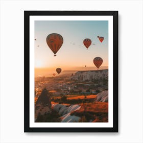 Hot Air Balloons In Cappadocia Art Print