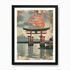 Miyajima Island Mid Century Modern 1 Art Print