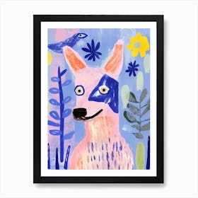 Playful Illustration Of Dog For Kids Room 2 Art Print