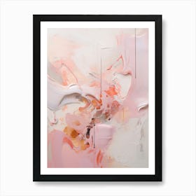 Muted Pink Tones, Abstract Raw Painting 5 Art Print