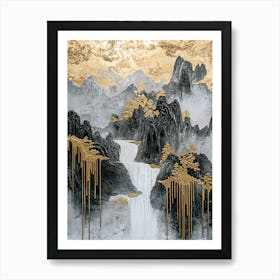 Rockies Majesty Gilded Elegance Art Print