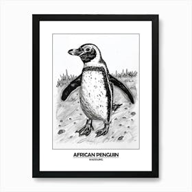 Penguin Waddling Poster Art Print