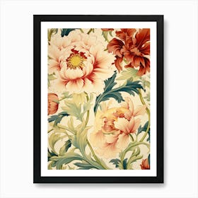 Floral Wallpaper 247 Art Print