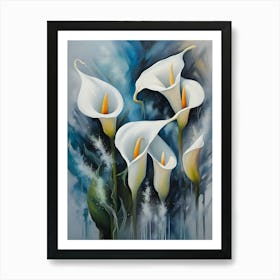 Calla Lilies - Ai Art Print