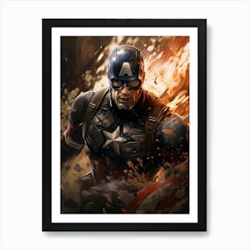 Captain America 35 Art Print