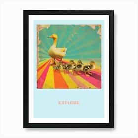 Explore Duckling & Duck Poster Art Print