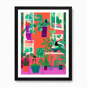 Colorful Houseplants Art Print