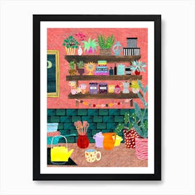 Jungle Kitchen Art Print